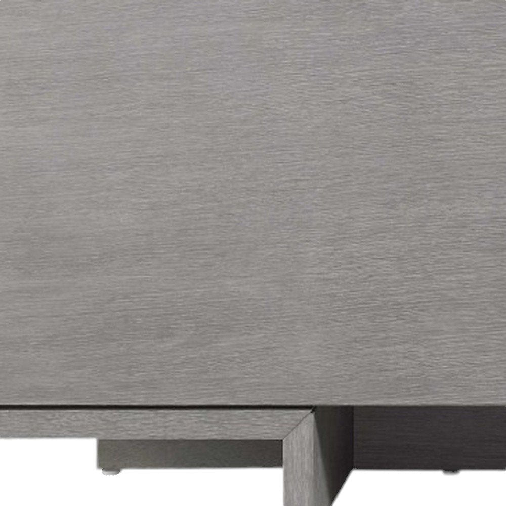 Gray Open Shelving Media Console - Grand Scale Design