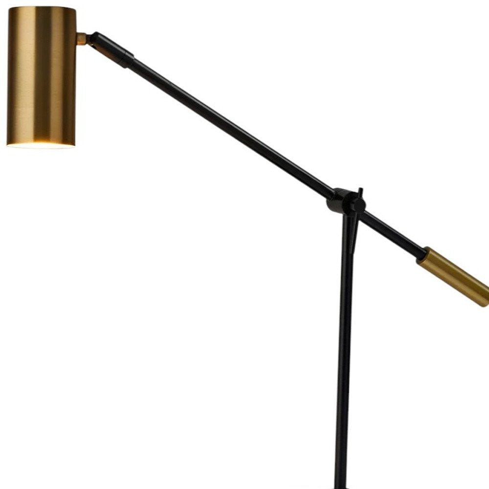 Asymmetrical Diabolo Black Metal Desk Lamp - Modern Sculptural Design