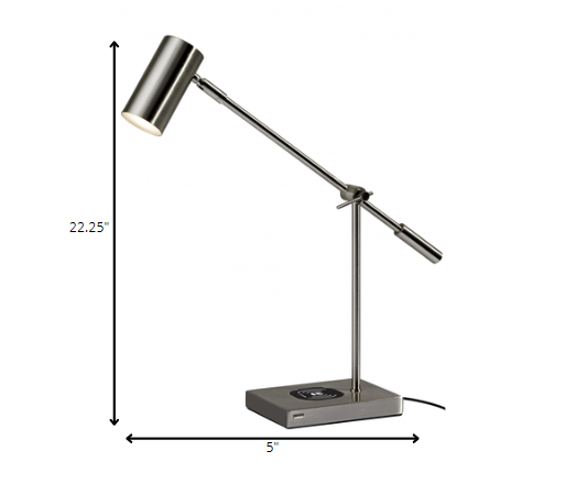 Asymmetrical Diabolo Black Metal Desk Lamp - Modern Sculptural Design