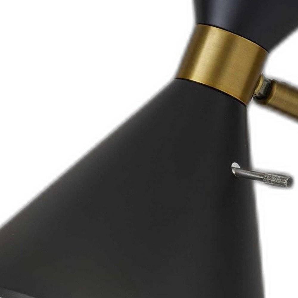 Treble Black Metal Table Lamp - Modern Industrial Design