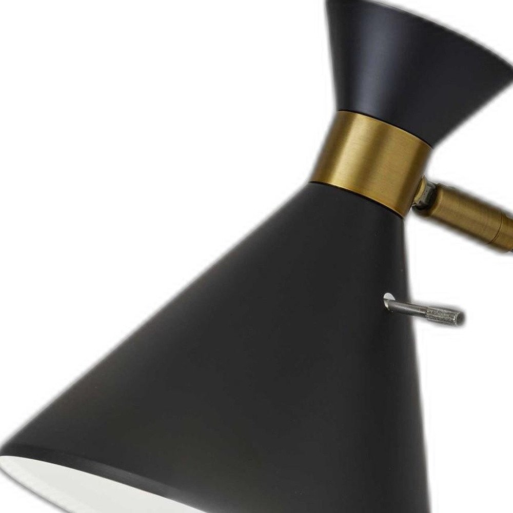 Treble Black Metal Table Lamp - Modern Industrial Design