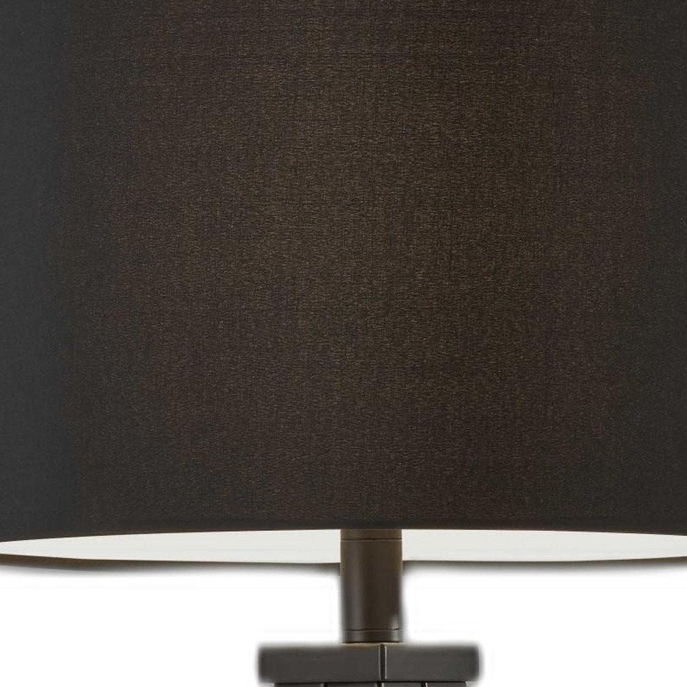 Natural Wood Circular Block Table Lamp - Organic Modern Design