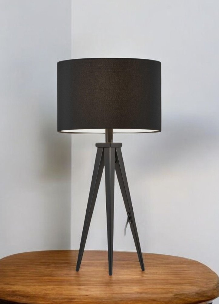 Natural Wood Circular Block Table Lamp - Organic Modern Design