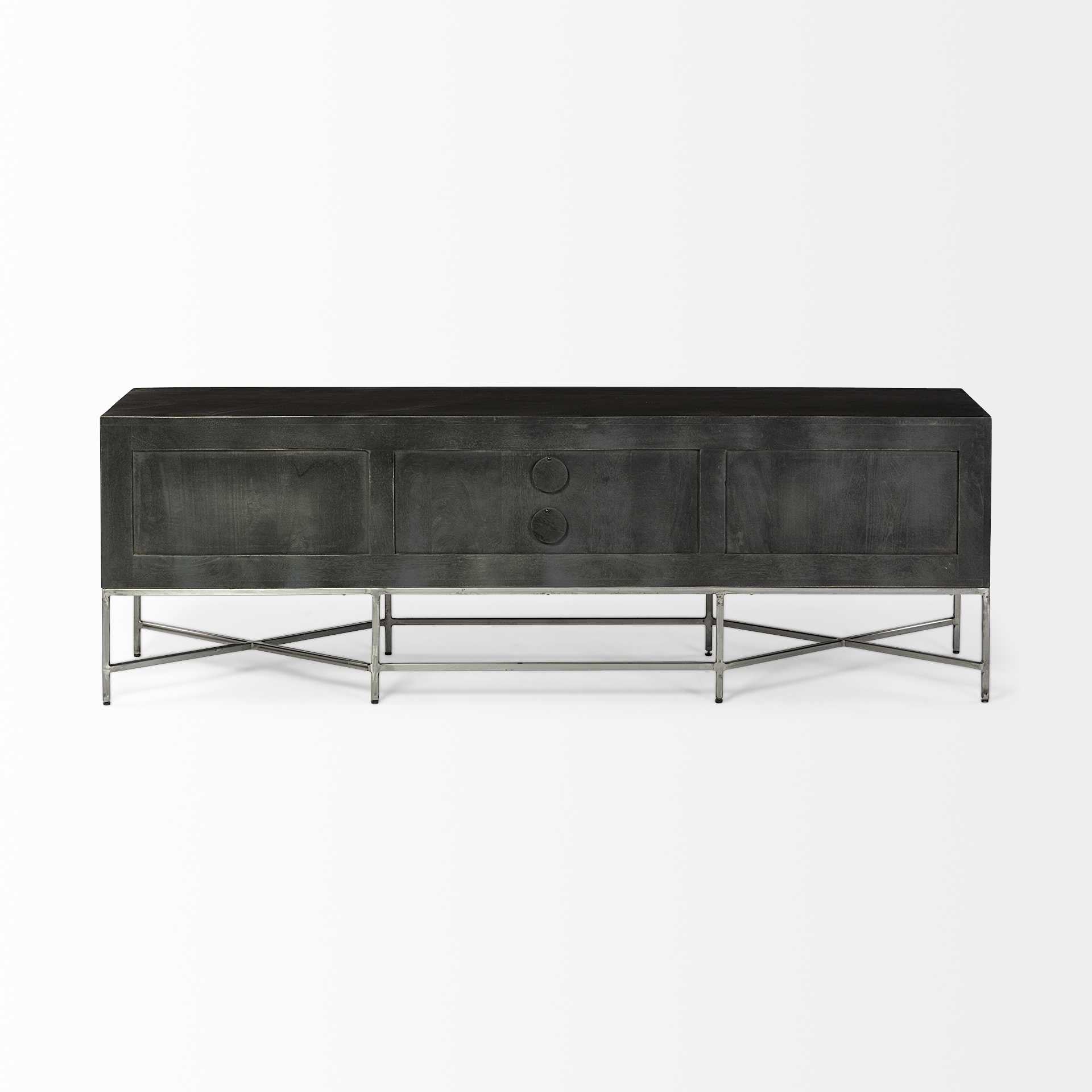 Dark Brown Solid Wood Console Table - Compact Elegant Design