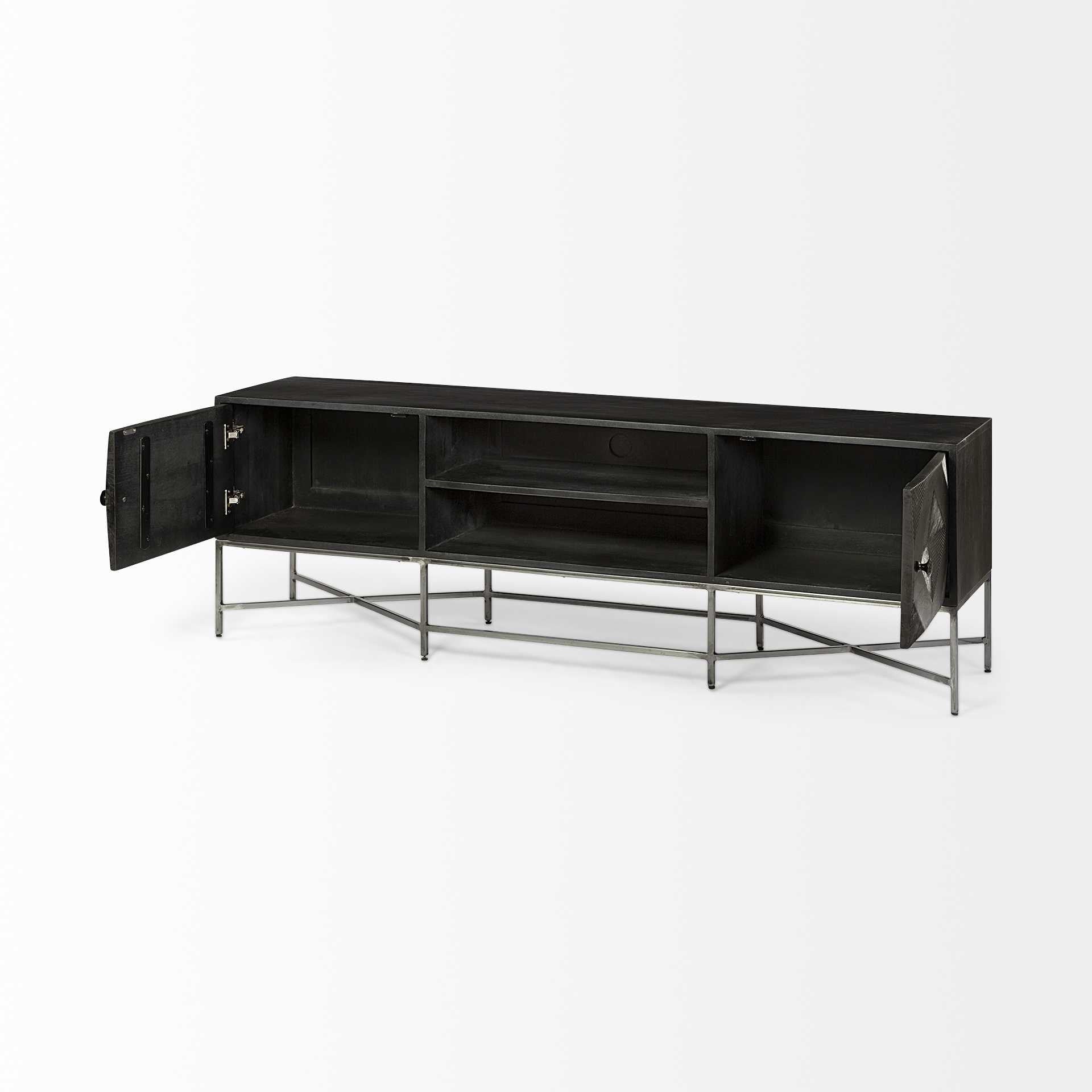 Dark Brown Solid Wood Console Table - Compact Elegant Design