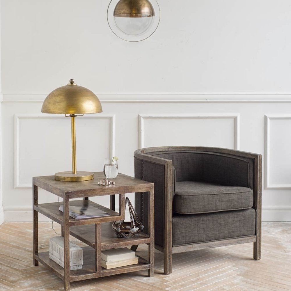 Hammered Gold Metal Hanging Pendant Light - Artisan Design