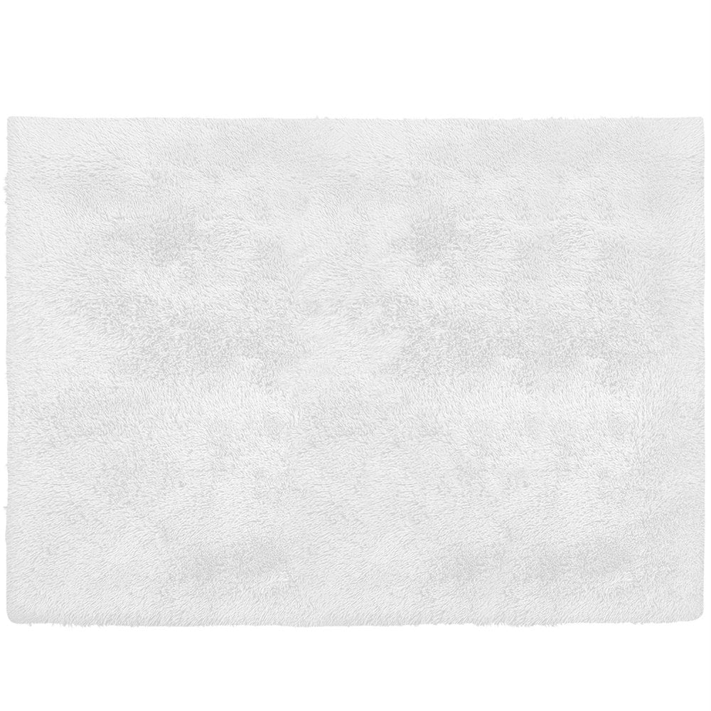 White Power Loom Area Rug - 4x5 Modern Eco-Friendly | AUREMI