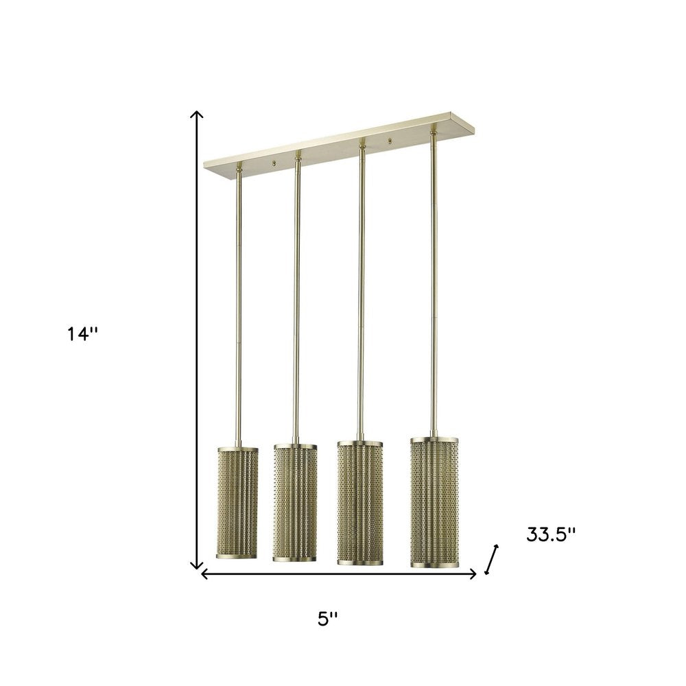 Basetti Light Gold Pendant - Modern Statement Chandelier