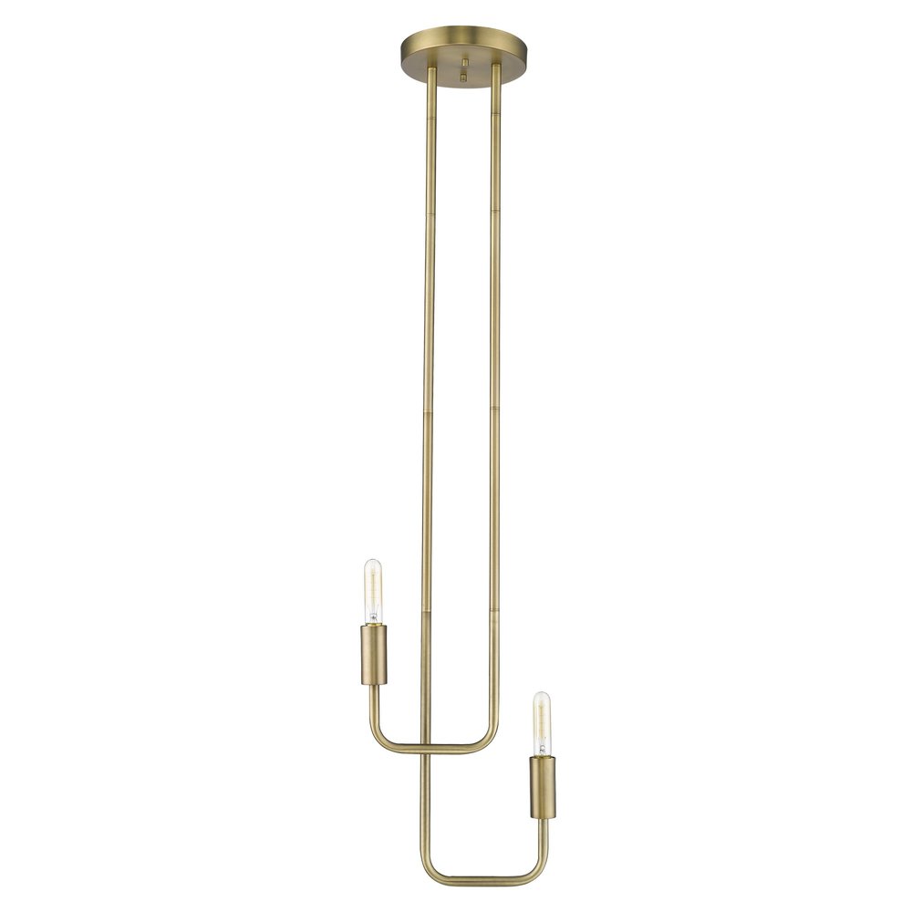 Perret Light Aged Brass Pendant - Modern Elegance