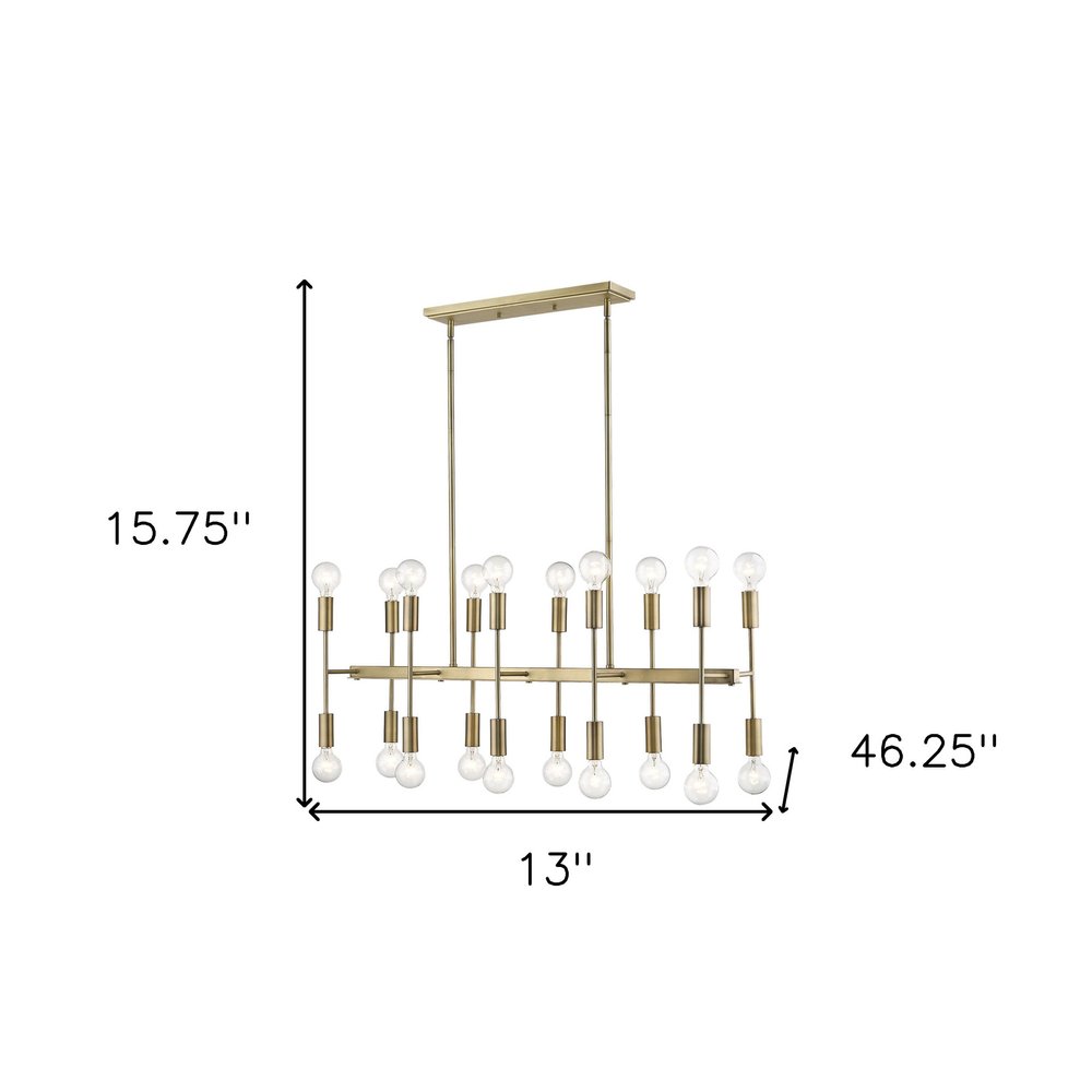 Perret Light Aged Brass Island Pendant - Grand Chandelier