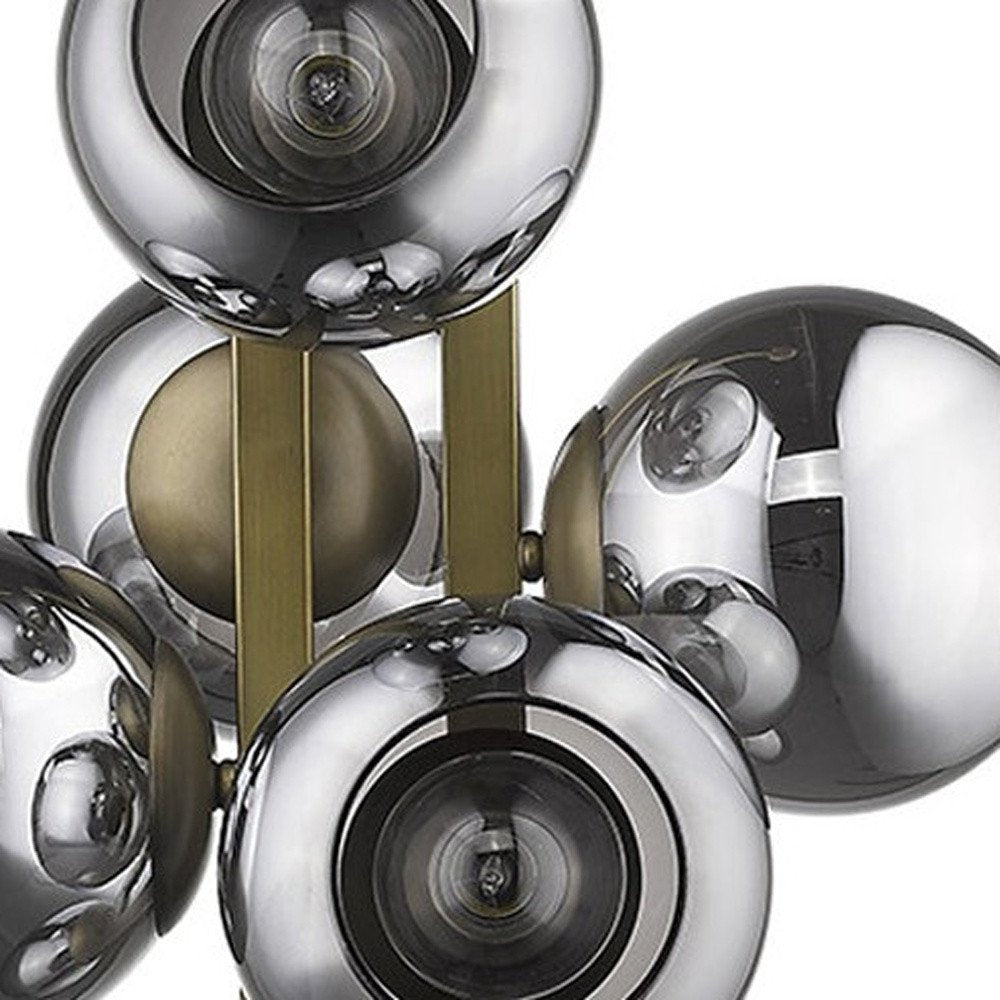 Lunette 6-Light Aged Brass Pendant - Statement Chandelier