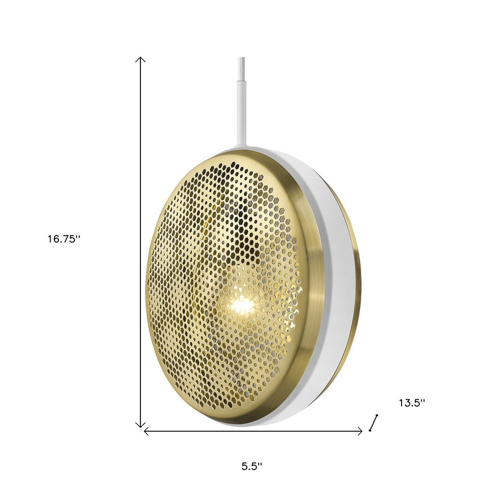 Tholos 1-Light White Pendant - Modern Minimalist Design