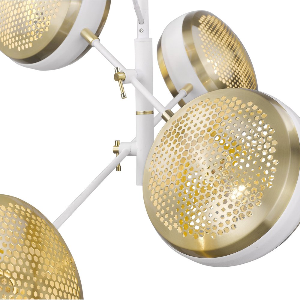 Tholos 4-Light White Pendant - Modern Cluster Design