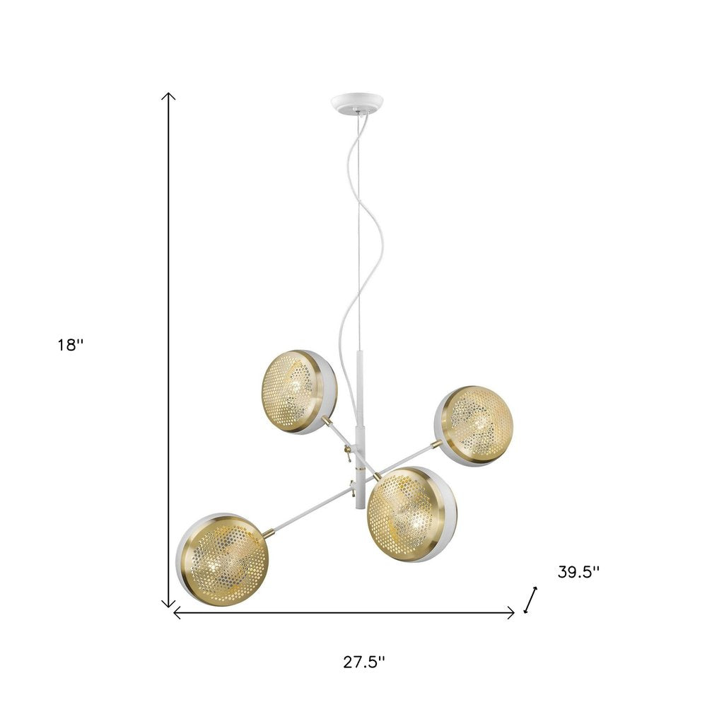 Tholos 4-Light White Pendant - Modern Cluster Design