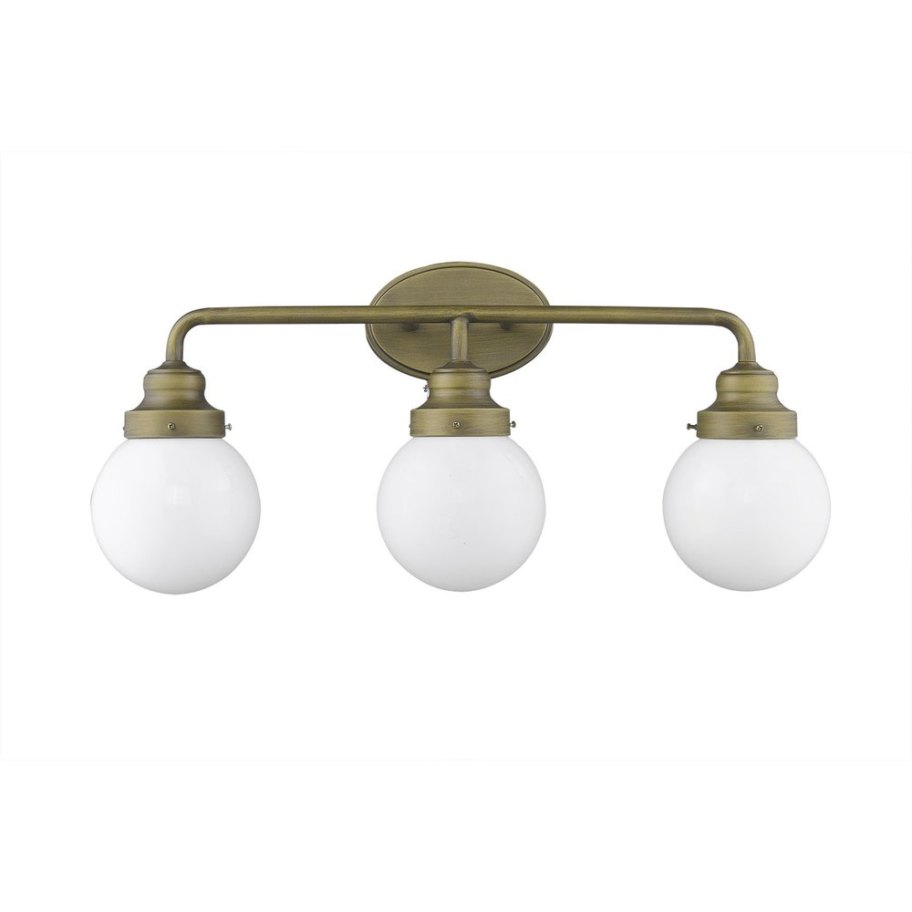 Portsmith 3-Light Raw Brass Vanity Light - Industrial Modern