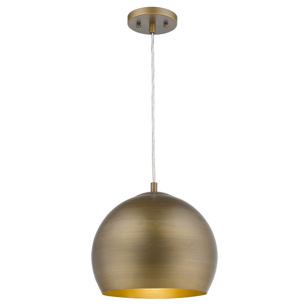 Latitude Antique Gold Pendant Light - Hand-Painted Finish