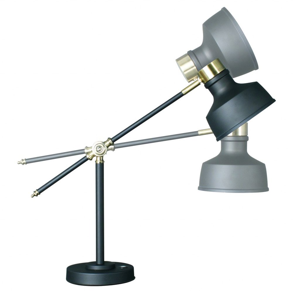 Black & Silver LED Adjustable Desk Lamp - Modern Task Lighting