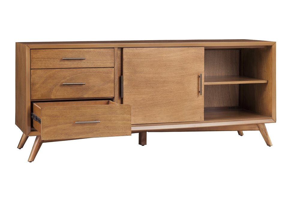 Media Console with Drawers & Sliding Door - Modern Storage