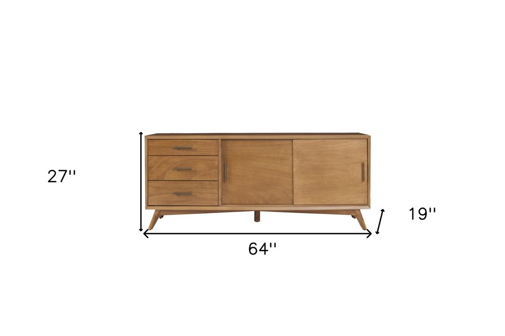 Media Console with Drawers & Sliding Door - Modern Storage