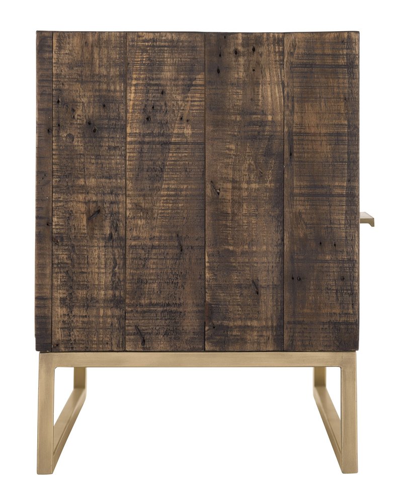 Reclaimed Pine Media Console - Deep Taupe Finish