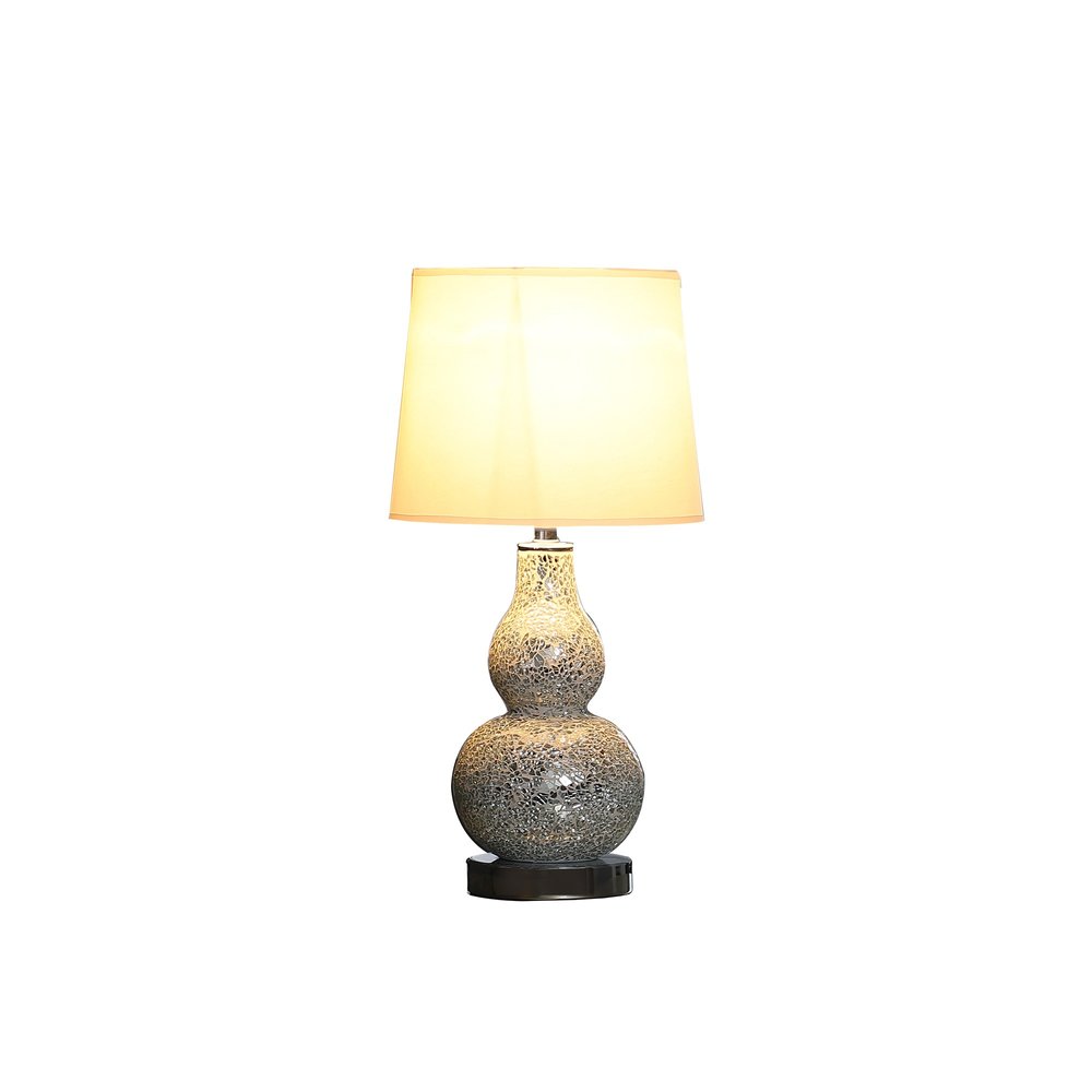 White Table Lamp with Globe Shade - Modern Minimalist Design