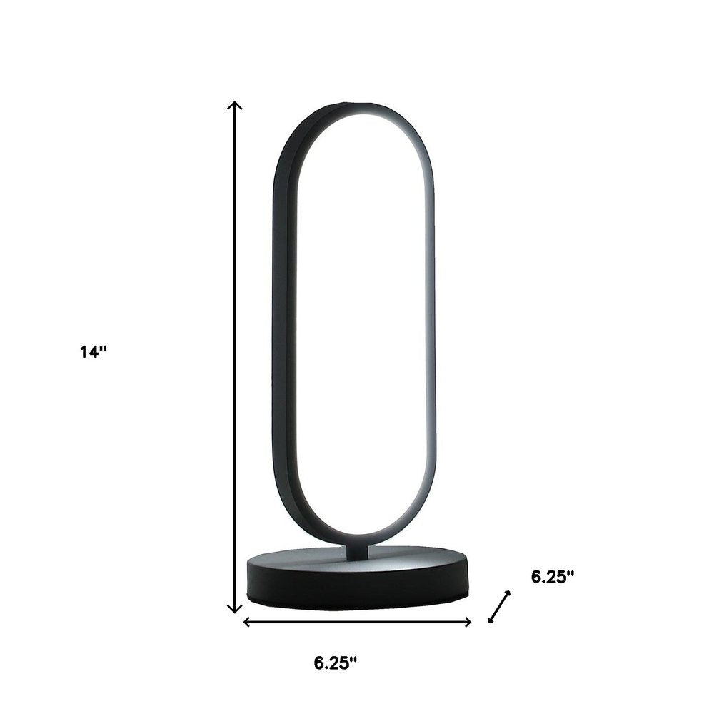 Black Metal LED Desk Lamp - Modern Minimalist Design
