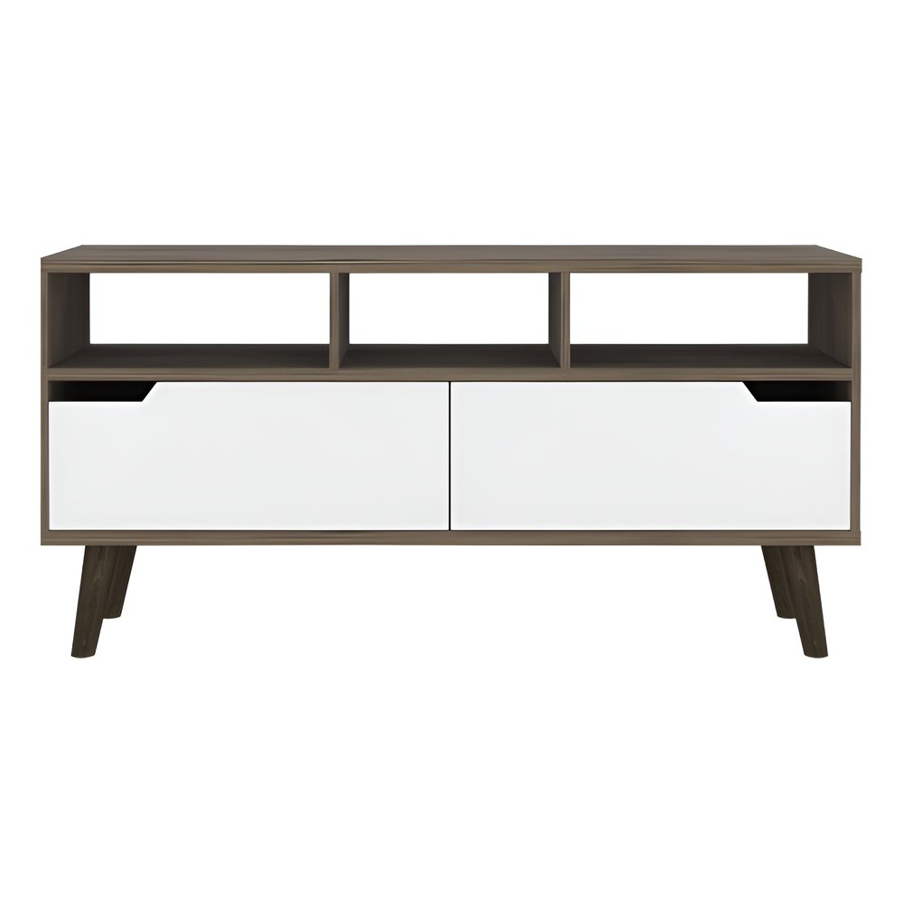 Two-Tone Media Console - Modern Minimalist Design