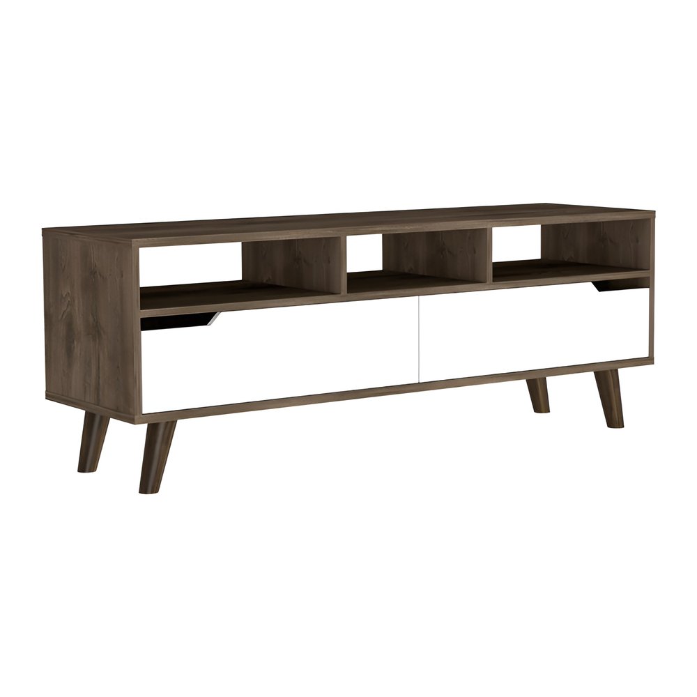 Two-Tone Media Console - Modern Minimalist Design