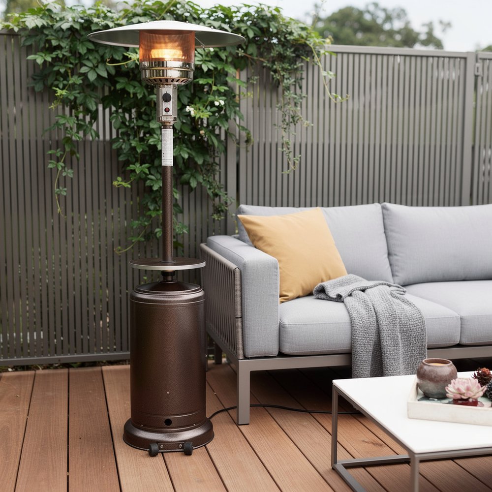 Bronze Standing Propane Patio Heater — 48,000 BTU