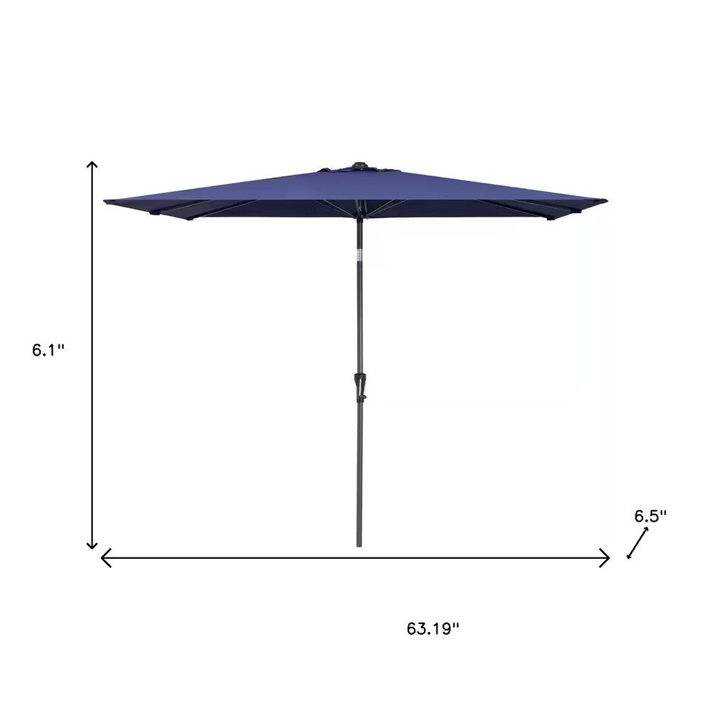 Navy Rectangular Tilt Patio Umbrella — 9'