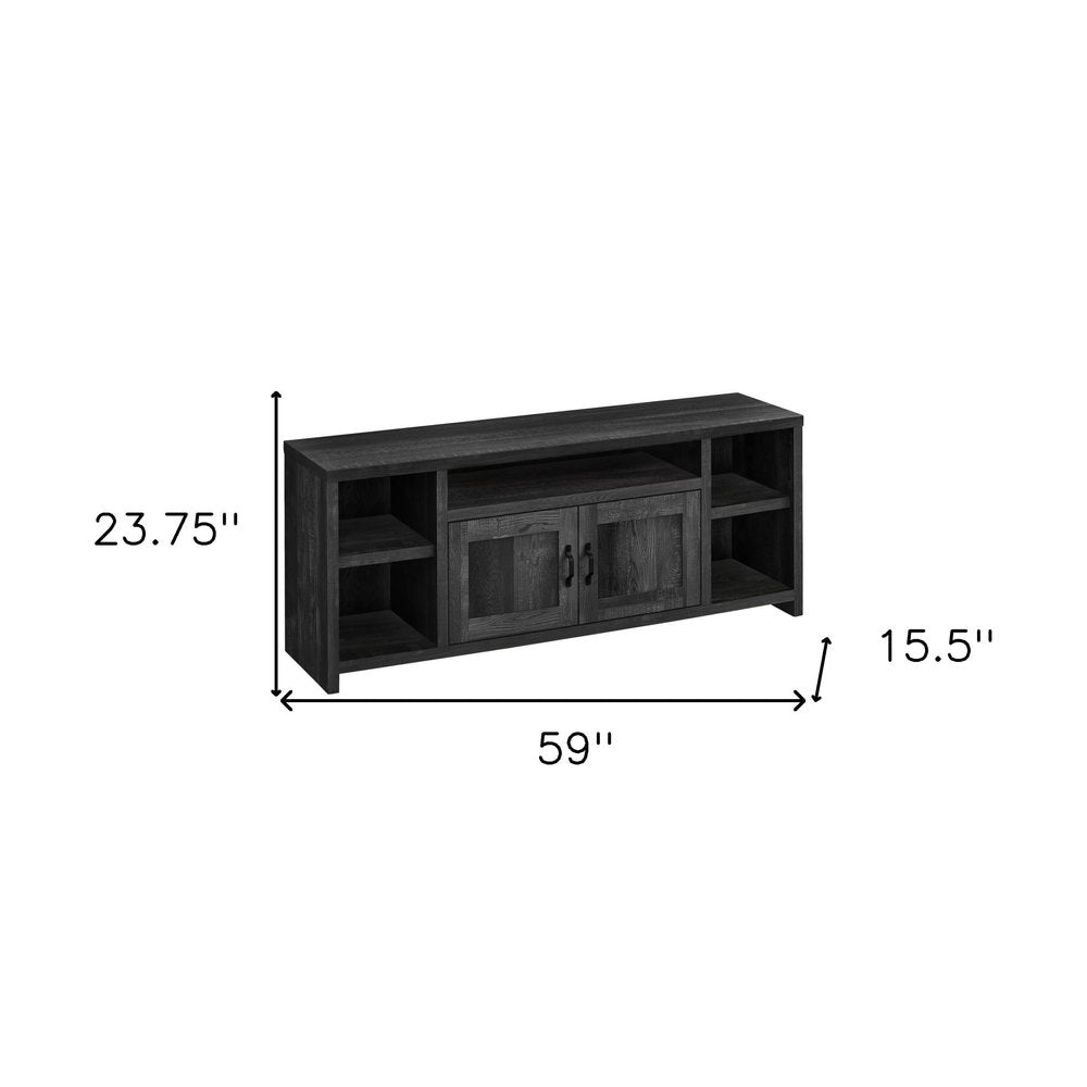 AUREMI Black Cabinet  TV Stand