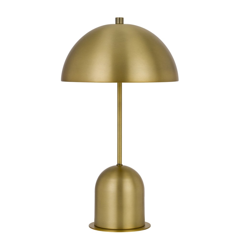 Antiqued Brass Desk Lamp with Dome Shade - Vintage Modern Design