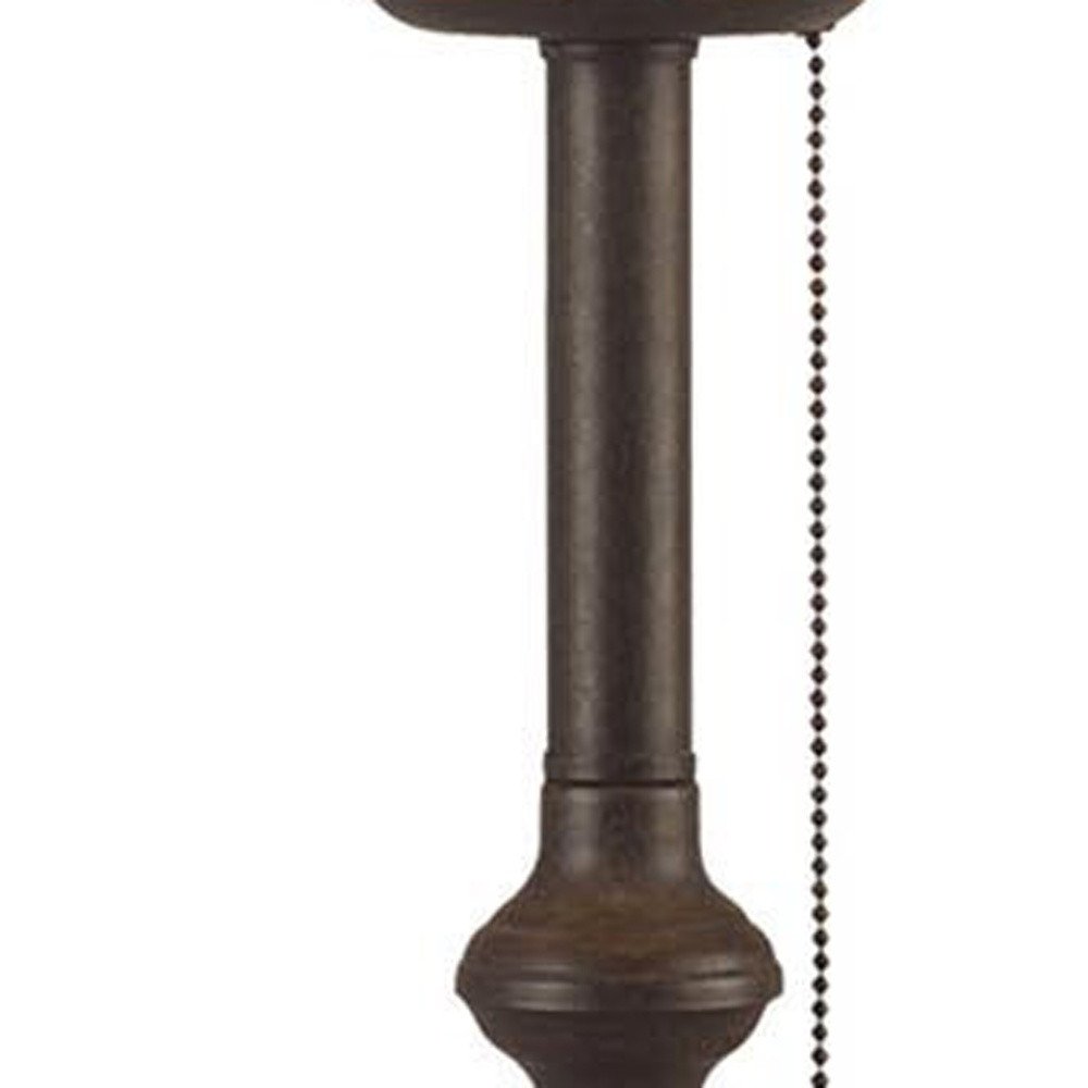 Black Metal Table Lamp With Off White Empire Shade