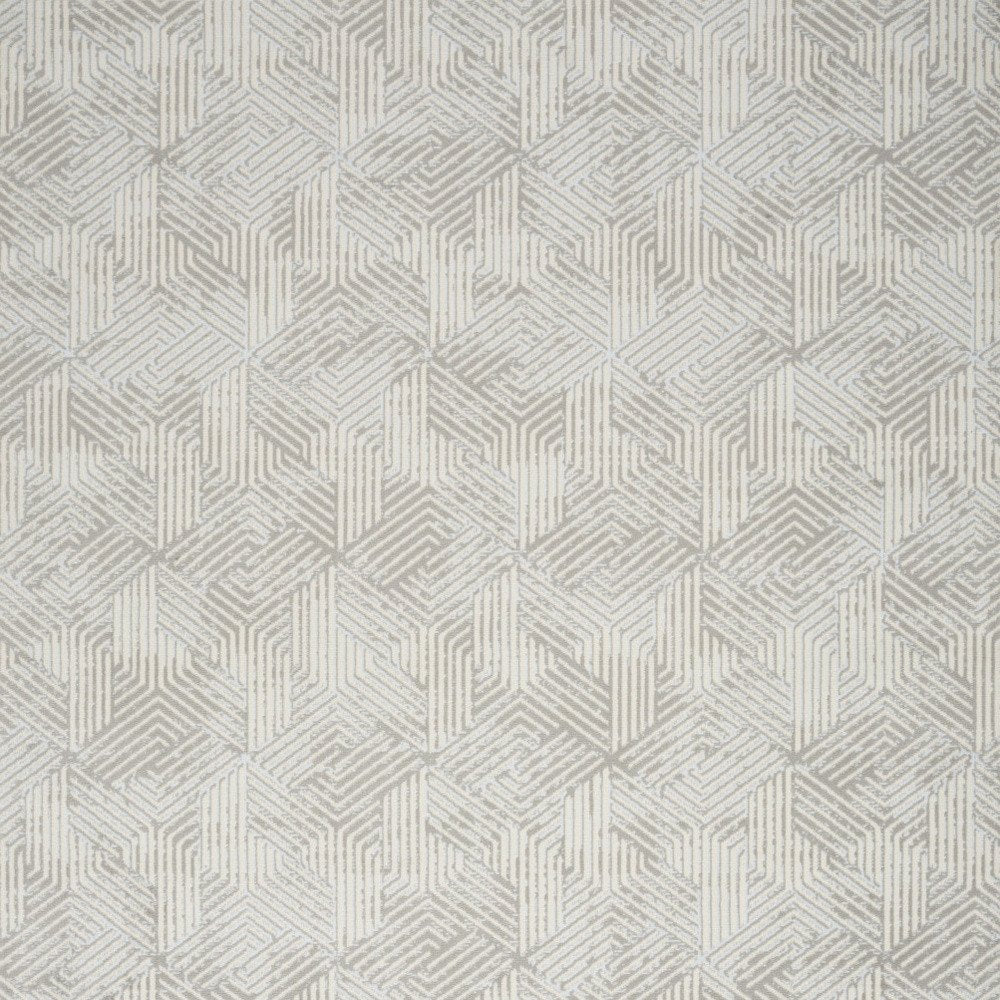 Gray Ivory Geometric Power Loom Area Rug - 5x7 Modern | AUREMI