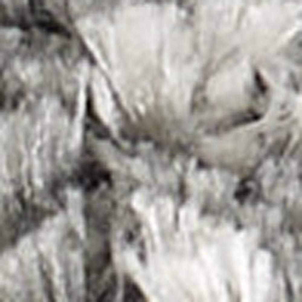 5' X 7' Charcoal and Ivory Abstract Shag Area Rug