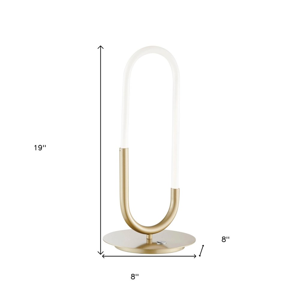 Gold Acrylic And Metal Mod Paper Clip LED Table Lamp