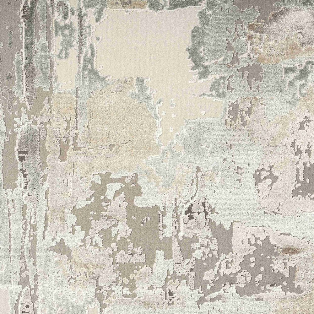 Beige and Gray Abstract Area Rug