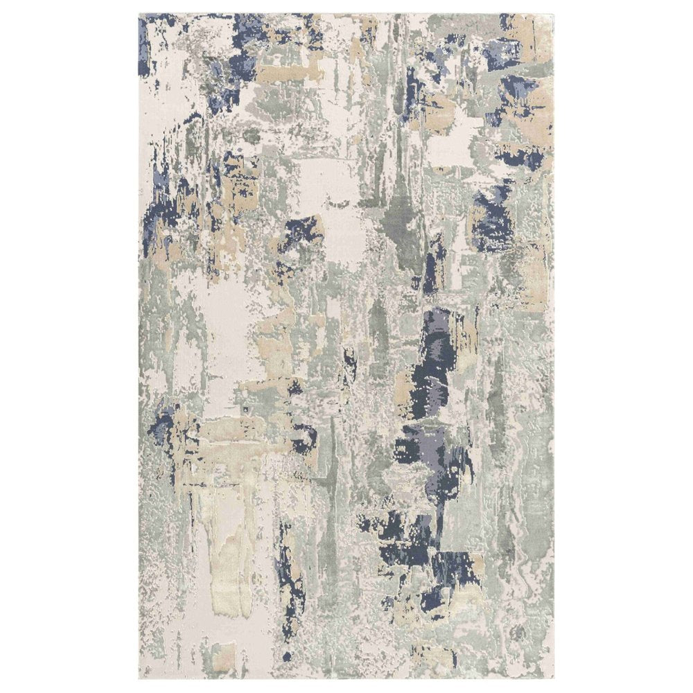 Beige and Gray Abstract Area Rug