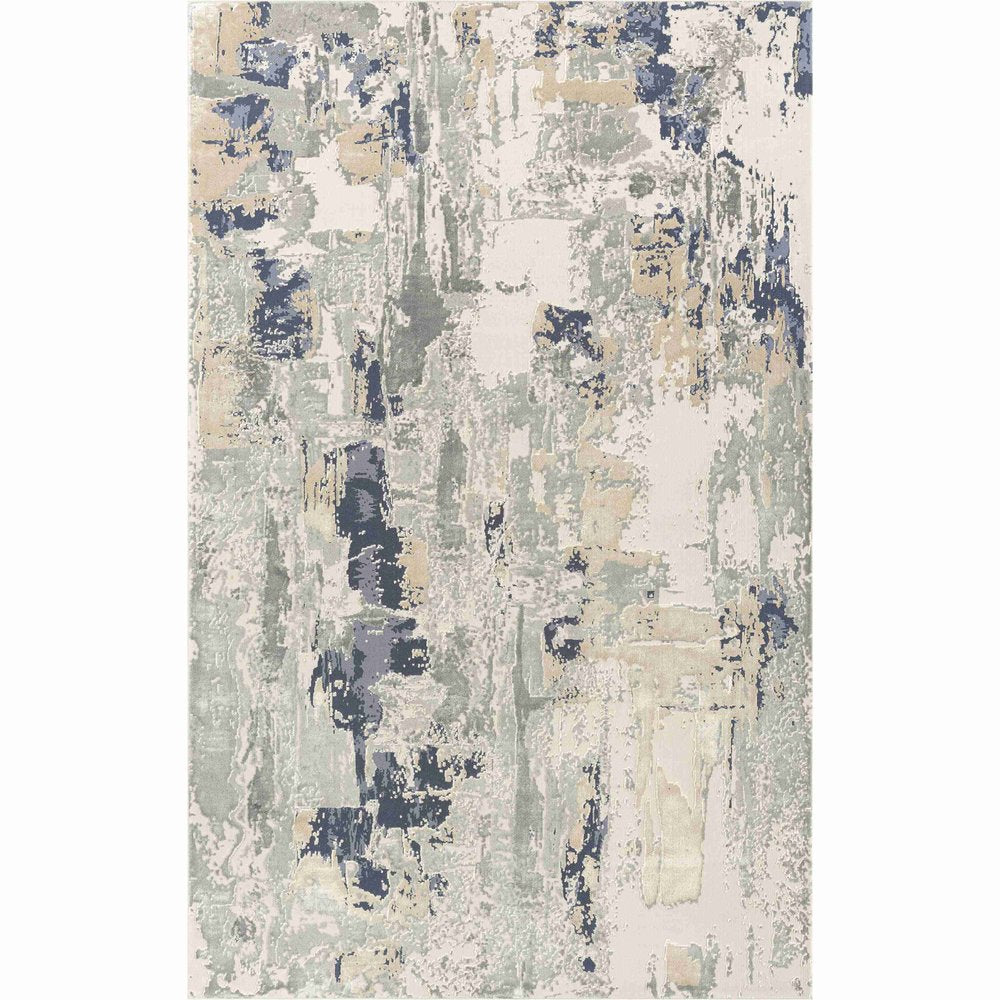 Beige and Gray Abstract Area Rug