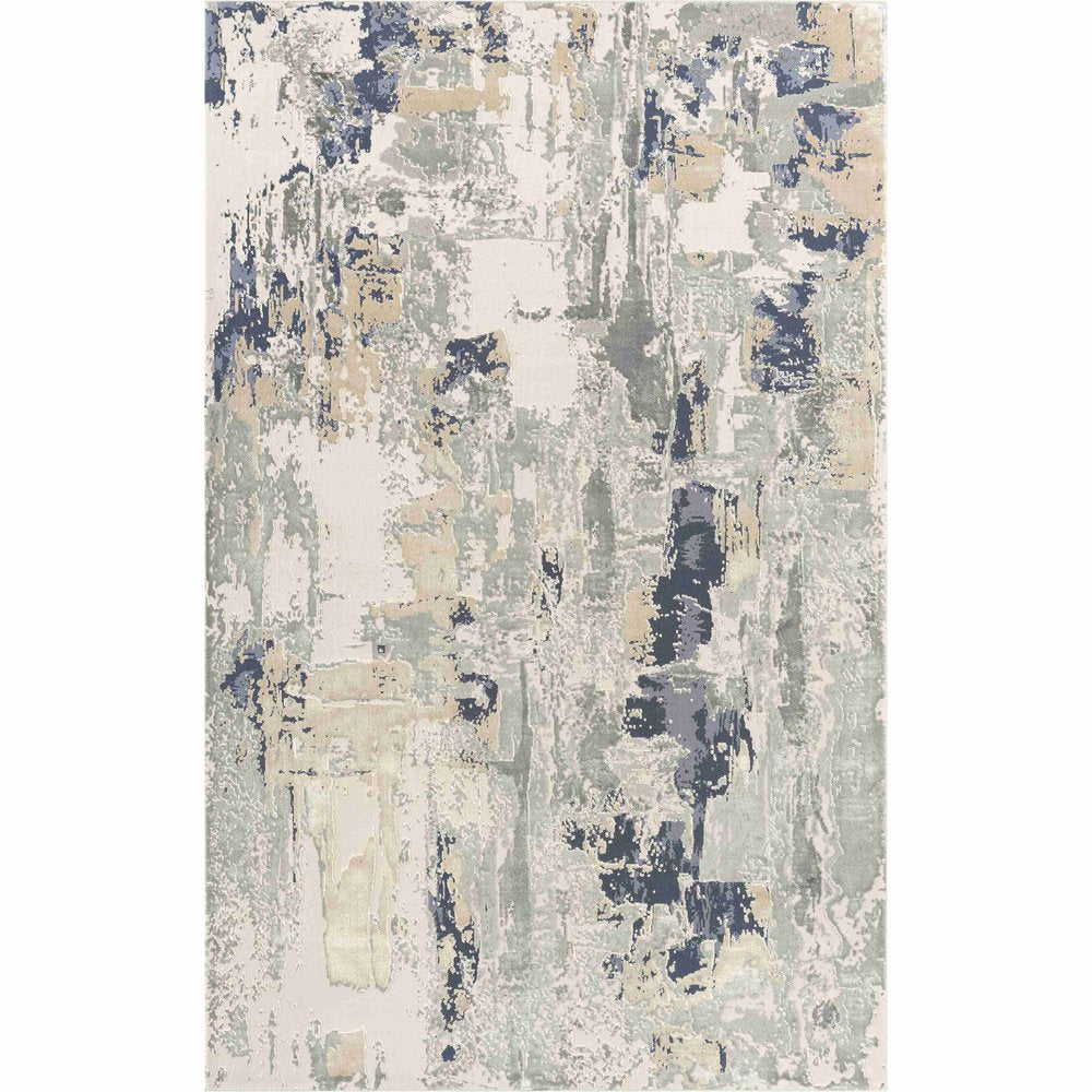 Beige and Gray Abstract Area Rug