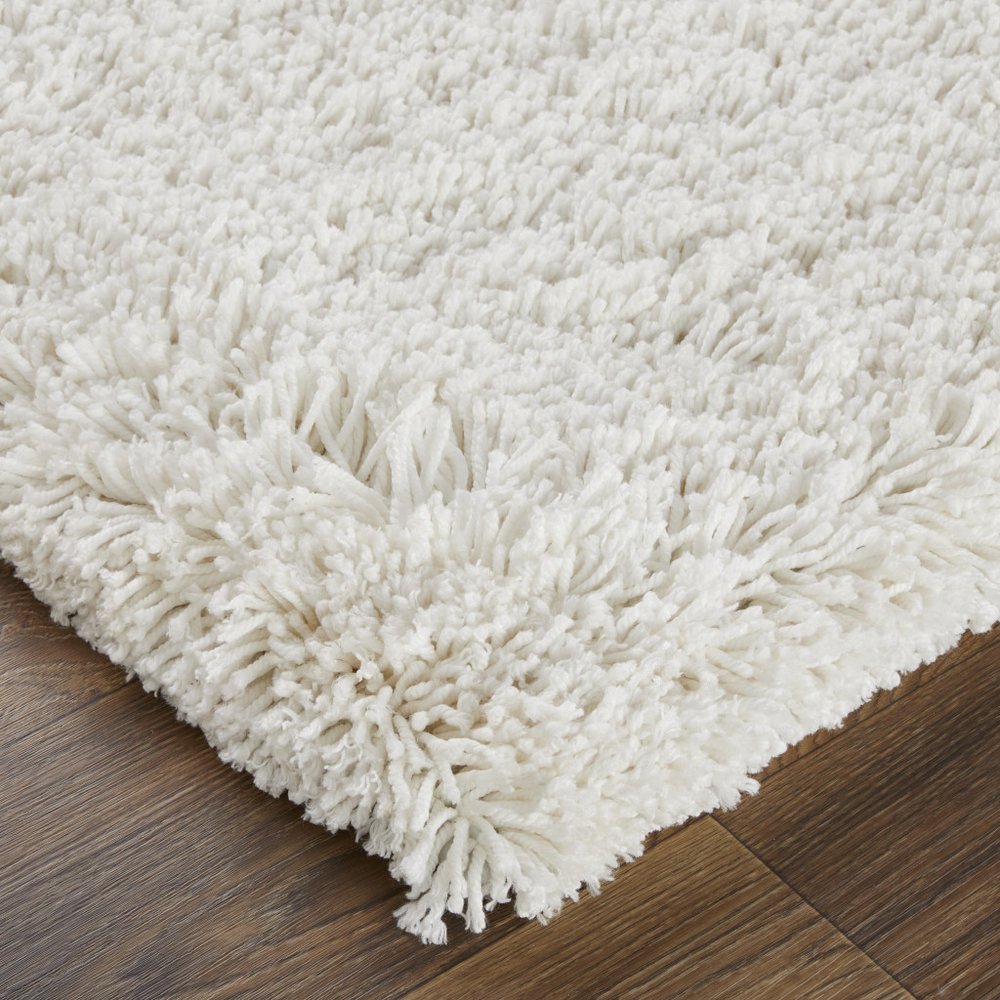 Ivory Shag Hand Tufted Area Rug - 4x6 Glam Luxury | AUREMI