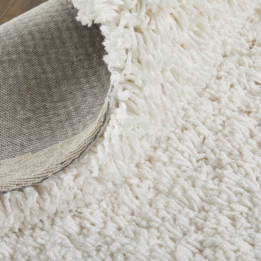 Ivory Shag Hand Tufted Area Rug - 4x6 Glam Luxury | AUREMI
