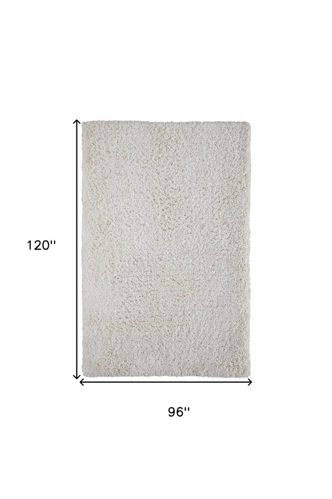 Ivory Shag Hand Tufted Area Rug - 4x6 Glam Luxury | AUREMI