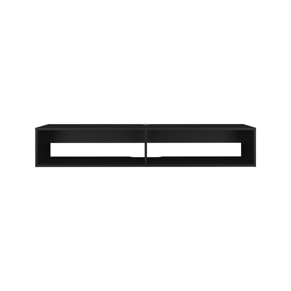 AUREMI Black Floating Mount TV Stand