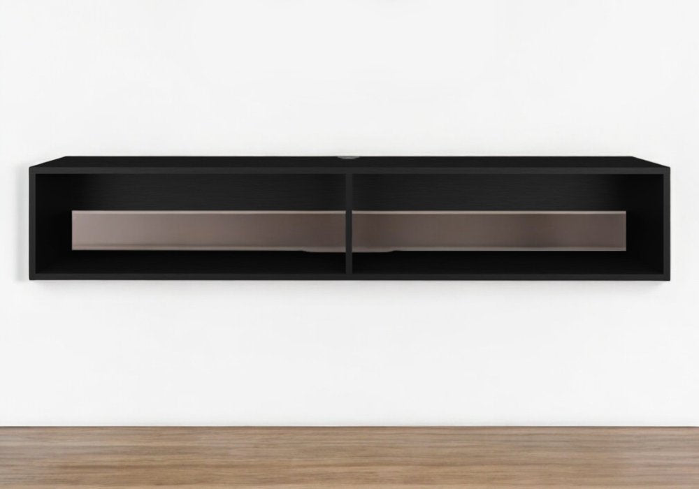 AUREMI Black Floating Mount TV Stand