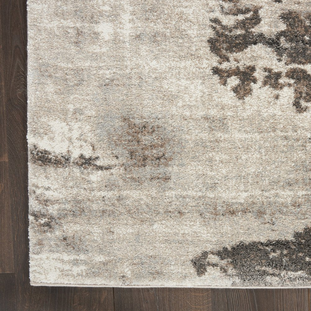 Blue Abstract Power Loom Area Rug - 4x6 Modern | AUREMI