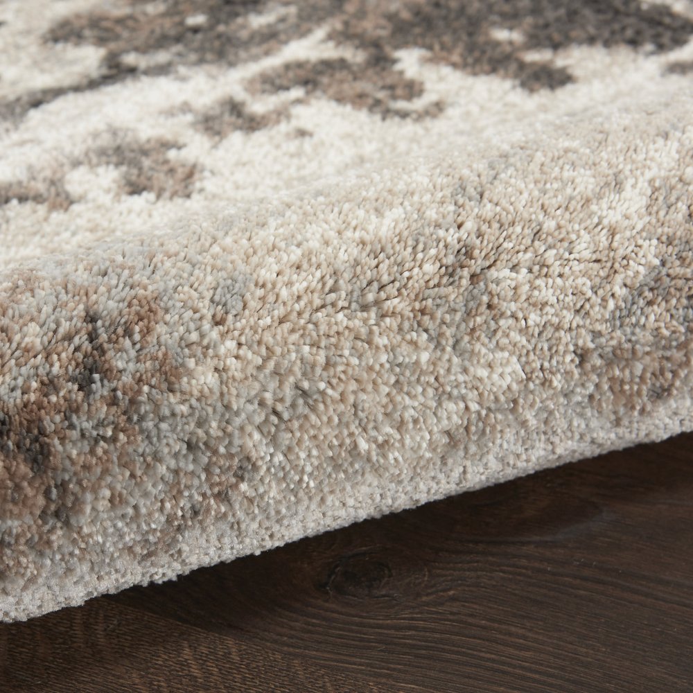 Blue Abstract Power Loom Area Rug - 4x6 Modern | AUREMI