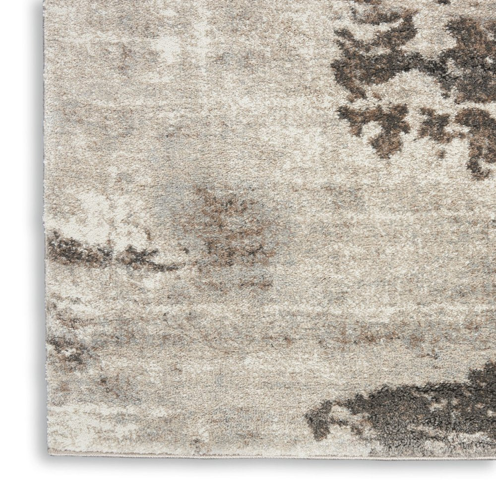 Blue Abstract Power Loom Area Rug - 4x6 Modern | AUREMI