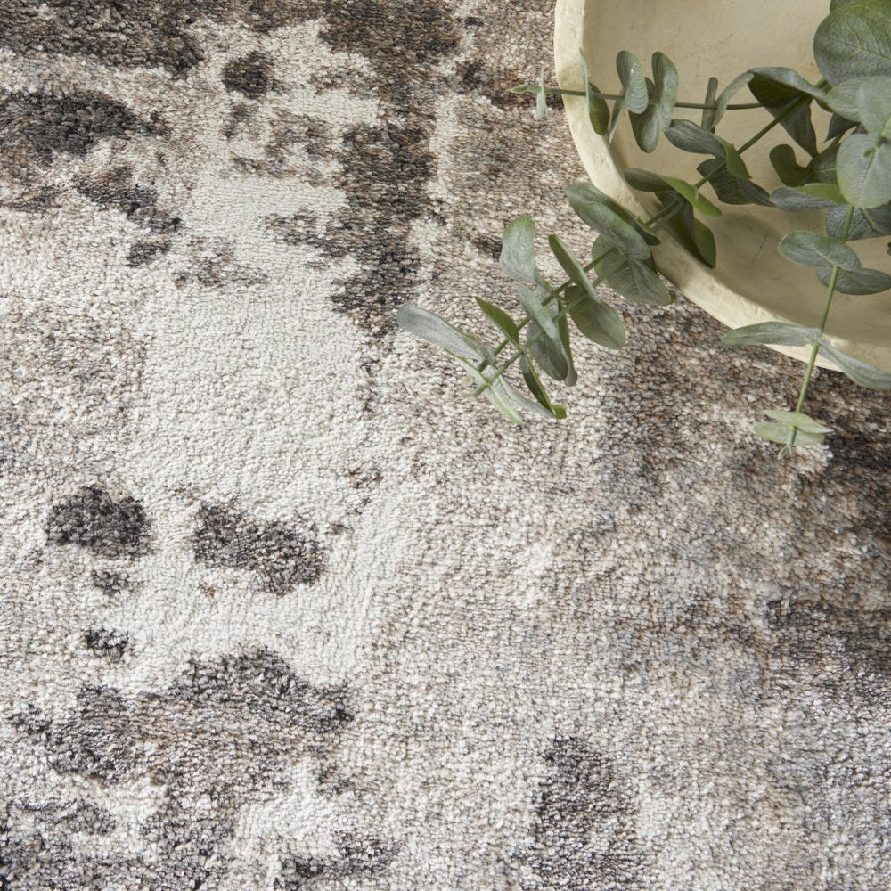 Blue Abstract Power Loom Area Rug - 4x6 Modern | AUREMI