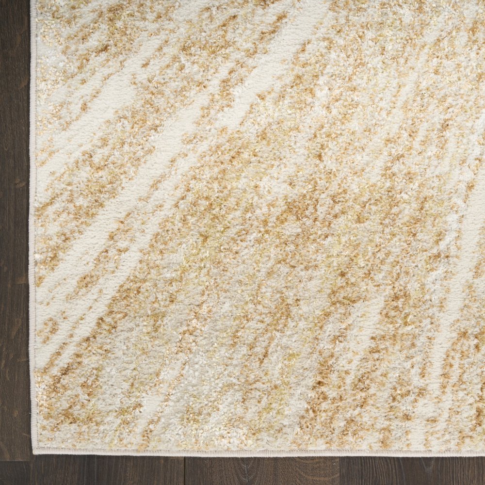 4' X 6' Ivory Abstract Area Rug